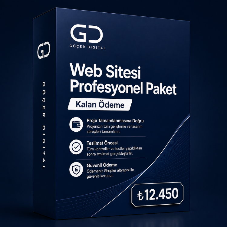 Web Sitesi Profesyonel Paket - Kalan Ödeme