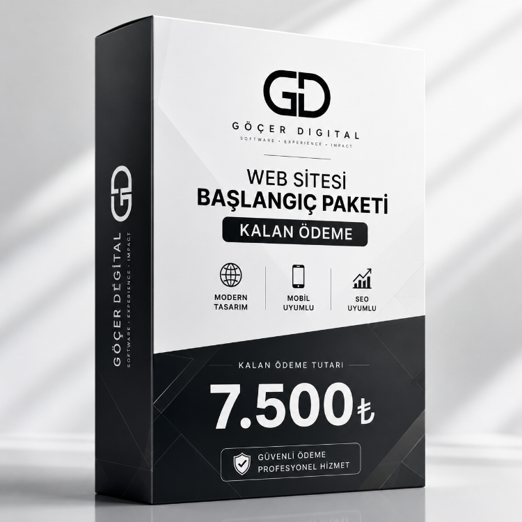 Web Sitesi Başlangıç Paketi - Kalan Ödeme