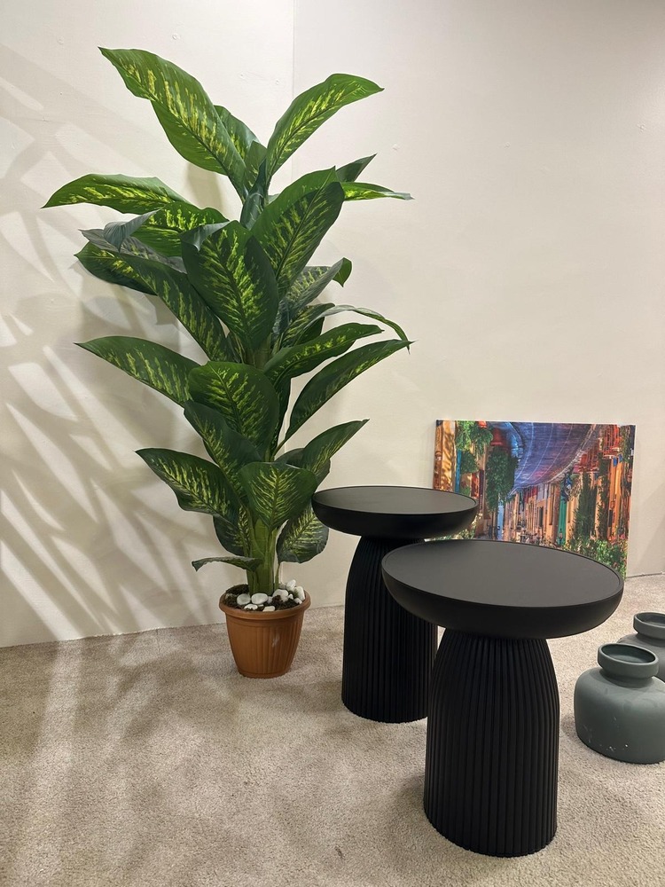 SİYAH 2’li MANTAR SEHPA  (45 CM VE 50 CM )