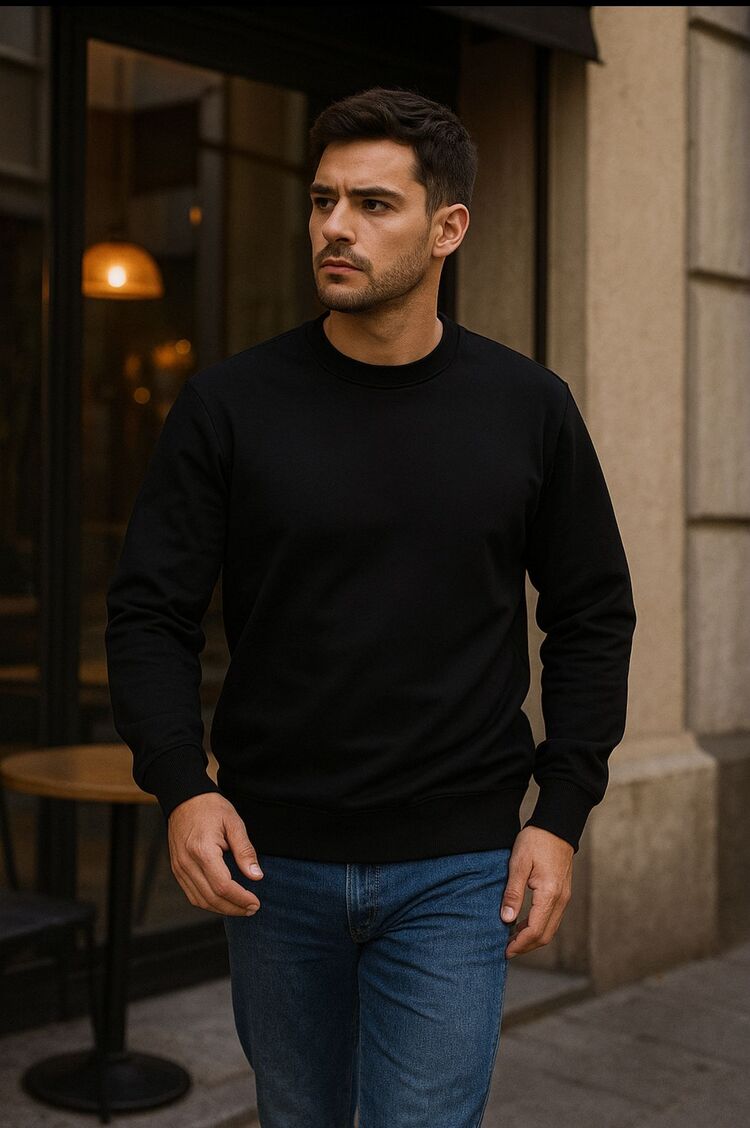 2 li beyzing sweatshirt ekru ve siyah 