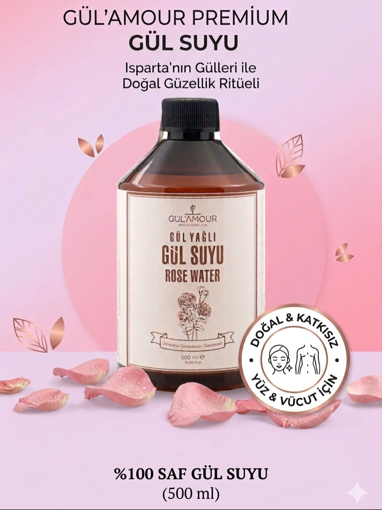 GÜL YAĞLI TAM GÜLSUYU (500ML)