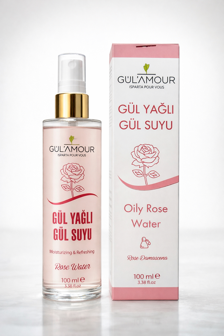 100 ML SPREY GÜL YAĞLI TAM GÜLSUYU CAM