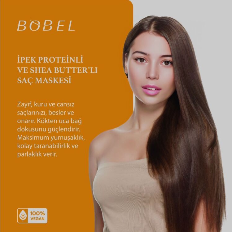 İPEK PROTEİNLİ VE SHEA BUTTER'LI SAÇ MASKESİ 