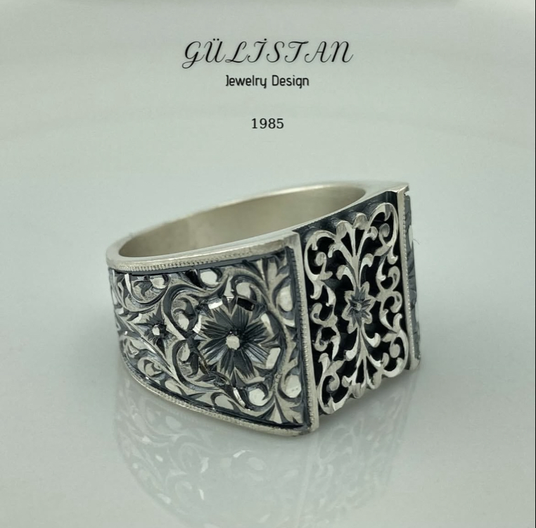 “Gülistan” İşlemeli Yüzük