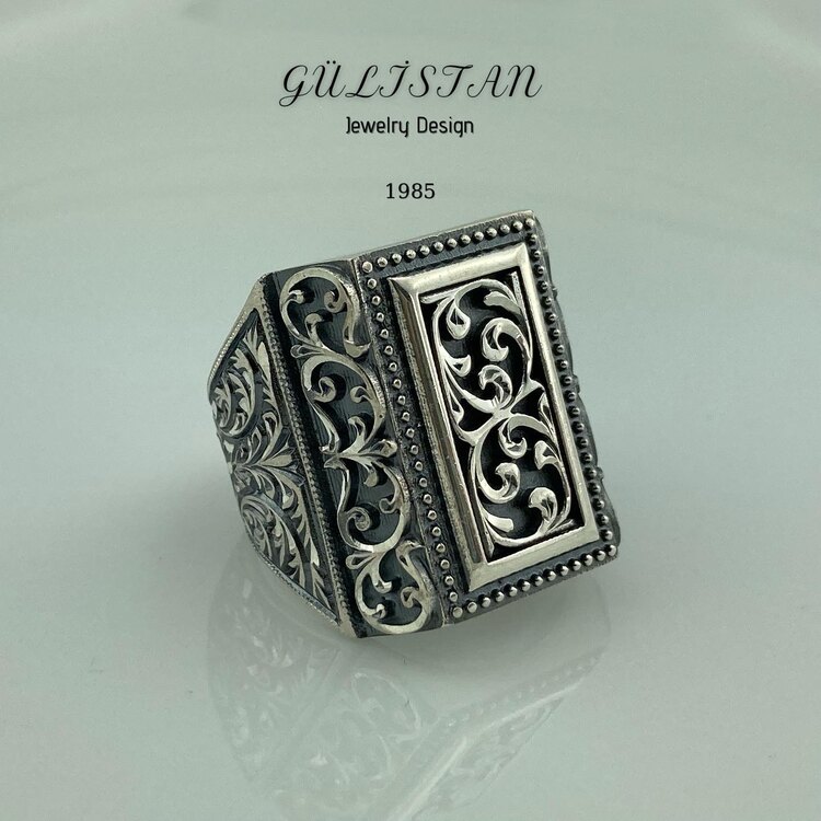 “Gülistan” el işlemeli yüzük