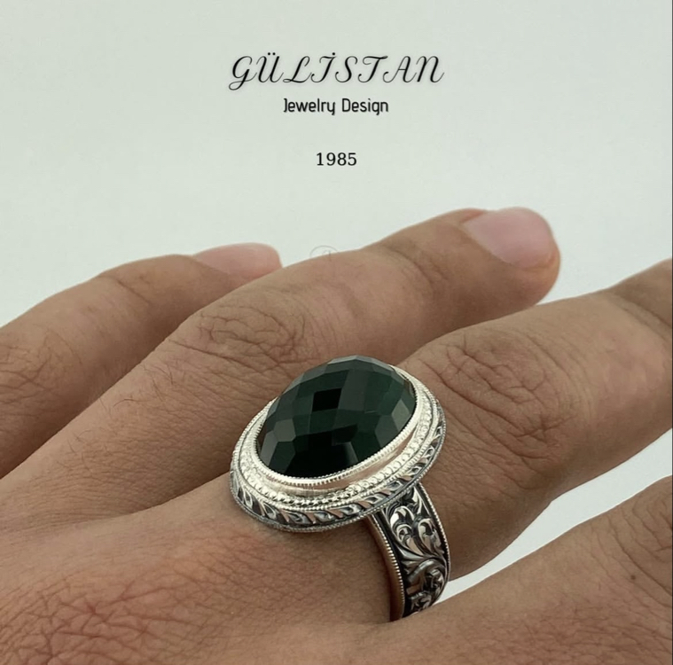 “Gülistan” Ametist Taşlı Yüzük