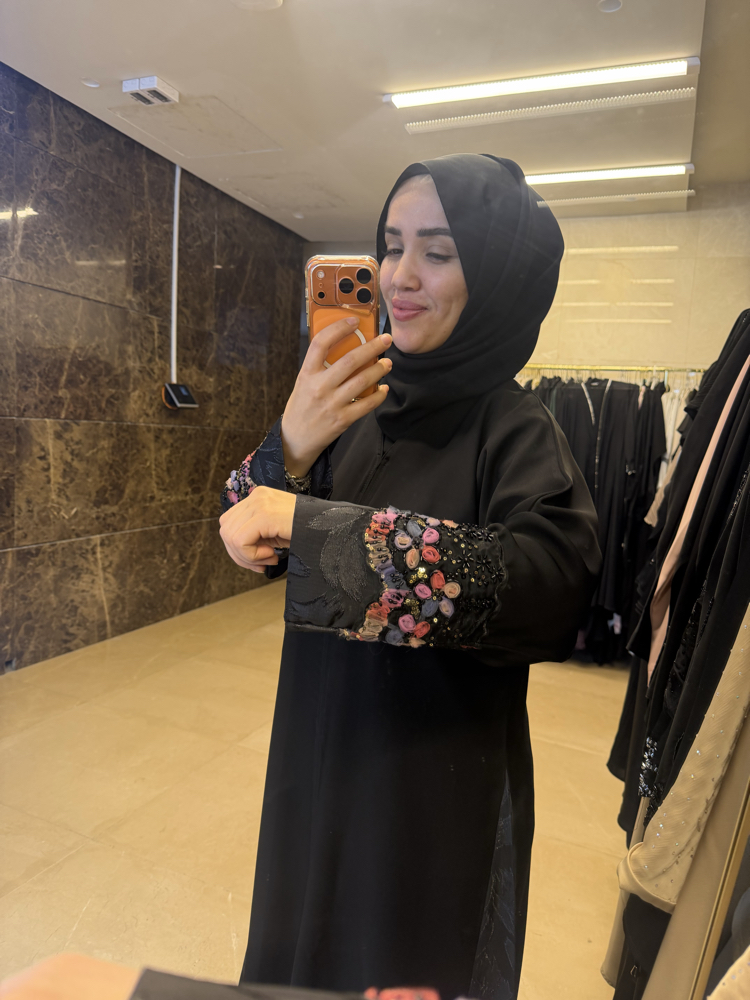Çiçek abaya şal takım