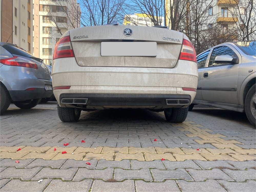 Skoda OCTAVIA ÇİFT ÇIKIŞ GRİ-SİYAH Boyalı