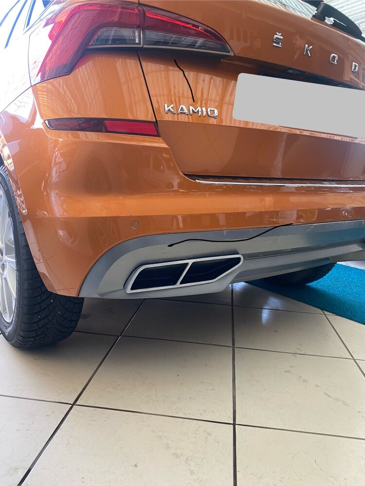 Skoda KAMIQ ÇİFT ÇIKIŞ GRİ-SİYAH Boyalı  