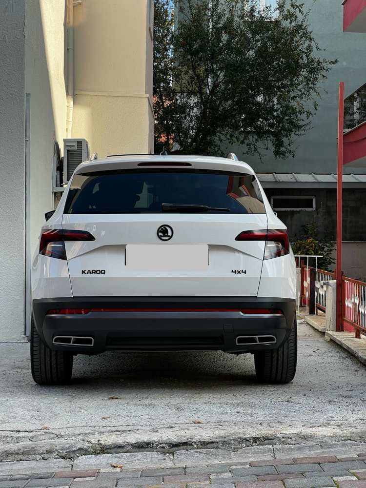 Skoda Karoq 2018-2021çift çıkış görünüm difüzör