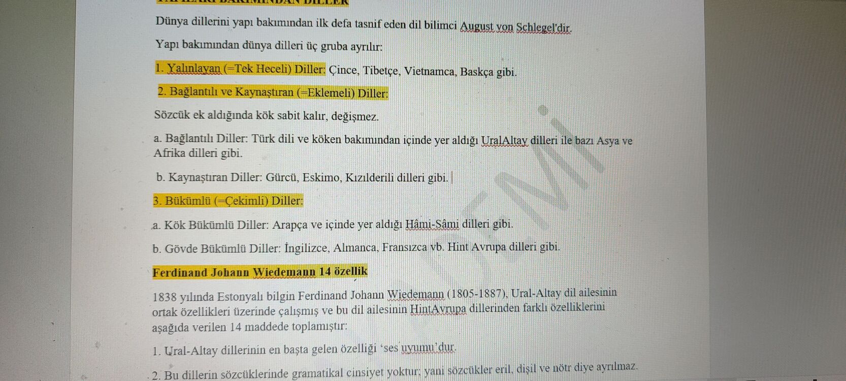 ESKİ TÜRK DİLİ GENEL TEKRAR NOTU