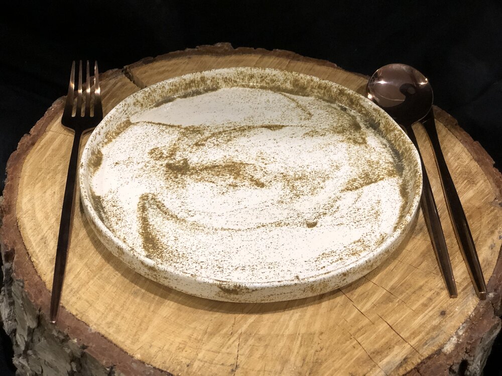 El Yapımı Seramik 3’lü Tek Kişilik Yemek Takımı