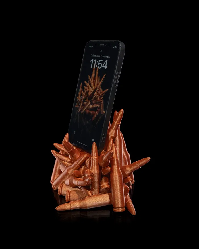 Mermi Yağmuru Telefon Standı 3D Baskı 