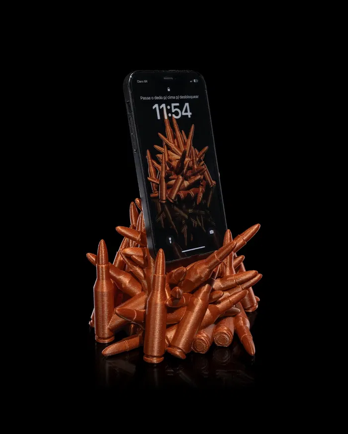 Mermi Yağmuru Telefon Standı 3D Baskı 