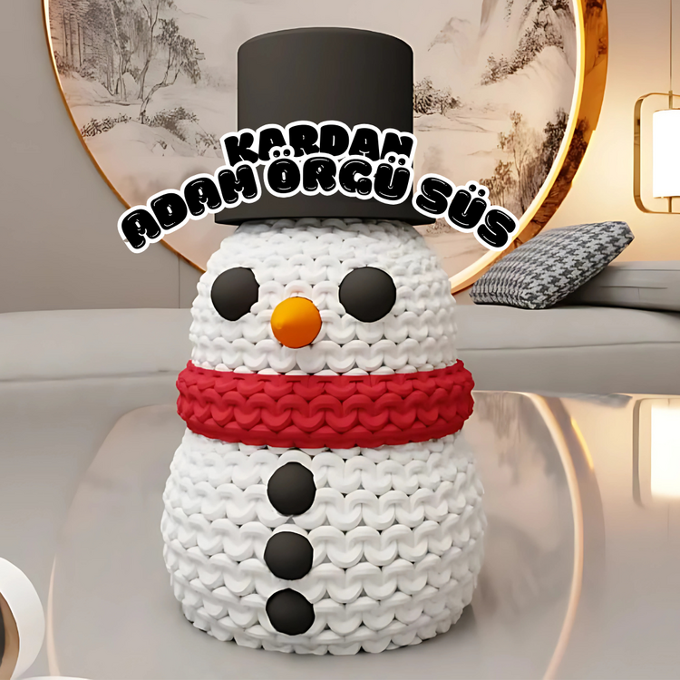 Kardan Adam Örgü Süs