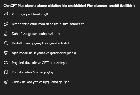[Otomatik Sistem] ChatGPT Plus - Tüm GPTler