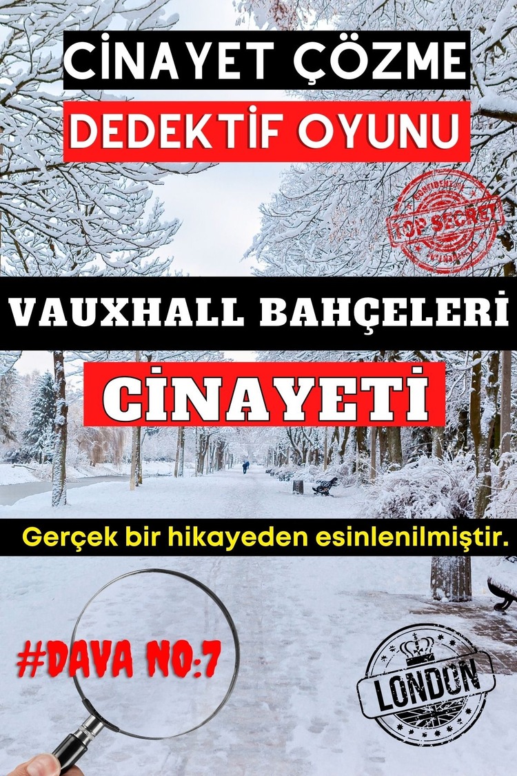 Anında Teslim (İndirilebilir) | Dijital Dedektif Oyunu VauxHall Bahçeleri Davası PDF Versiyon