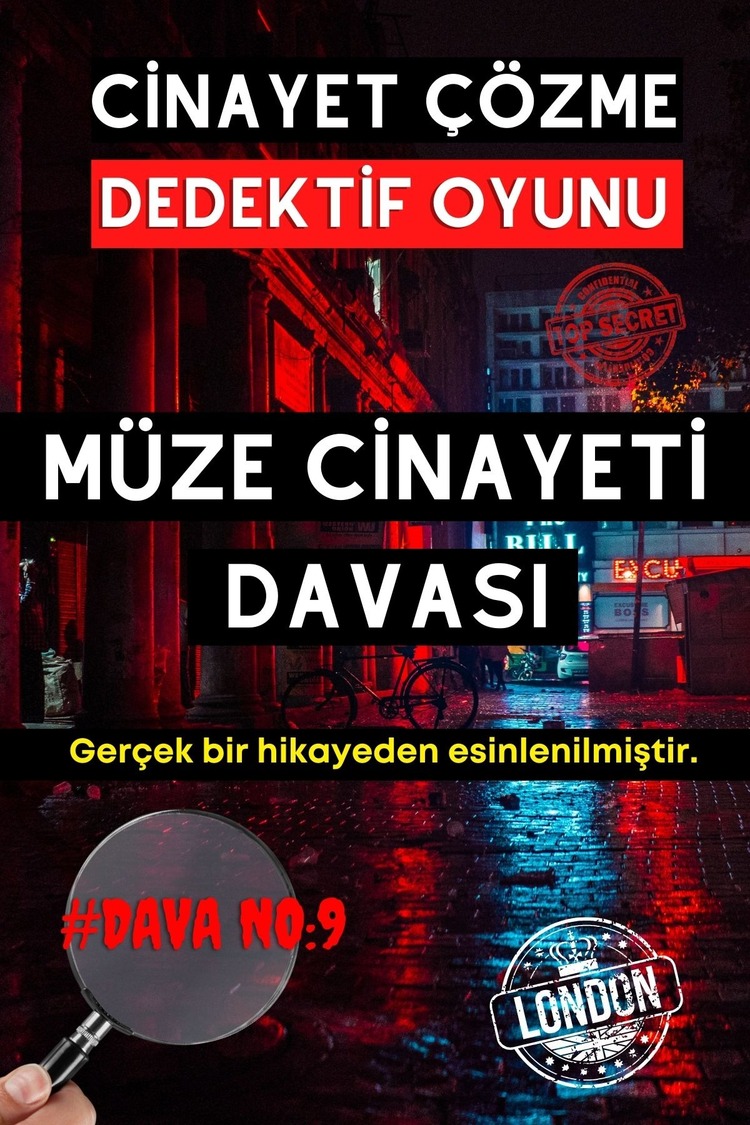 Anında Teslim (İndirilebilir) | Dijital Dedektif Oyunu Müze Davası PDF Versiyon