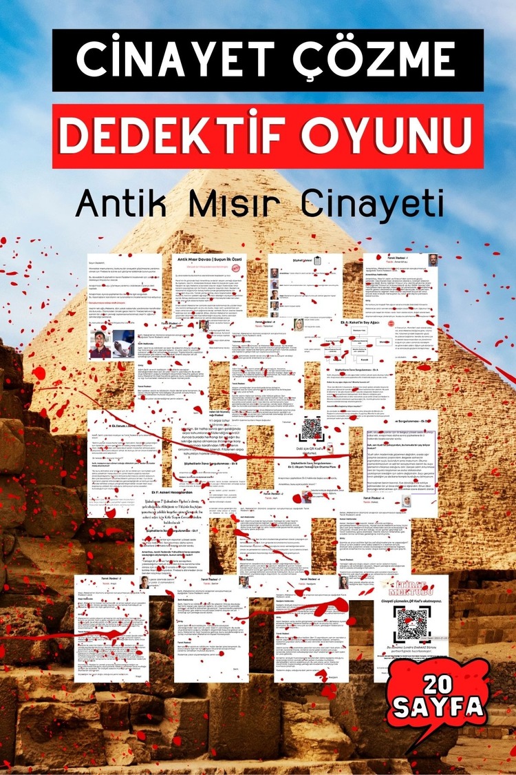 Anında Teslim (İndirilebilir) | Dijital Dedektif Oyunu Antik Mısır Davası PDF Versiyon
