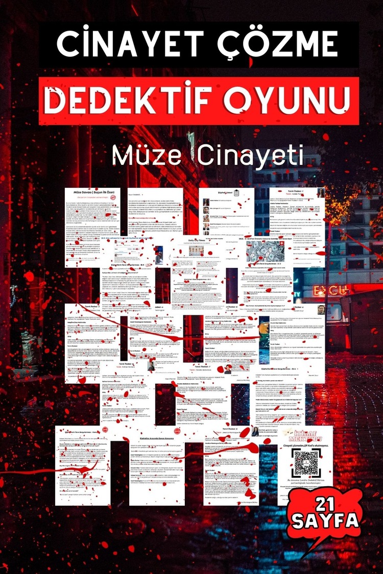 Anında Teslim (İndirilebilir) | Dijital Dedektif Oyunu Müze Davası PDF Versiyon