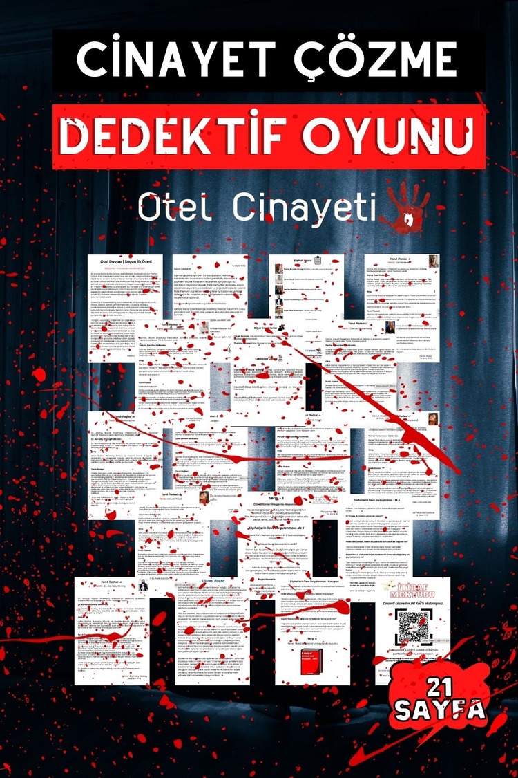 Anında Teslim (İndirilebilir) | Dijital Dedektif Oyunu Otel Davası PDF Versiyon