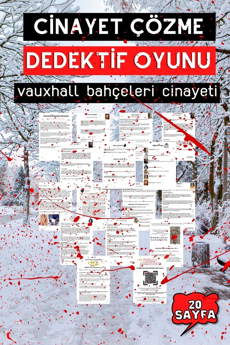 Anında Teslim (İndirilebilir) | Dijital Dedektif Oyunu VauxHall Bahçeleri Davası PDF Versiyon