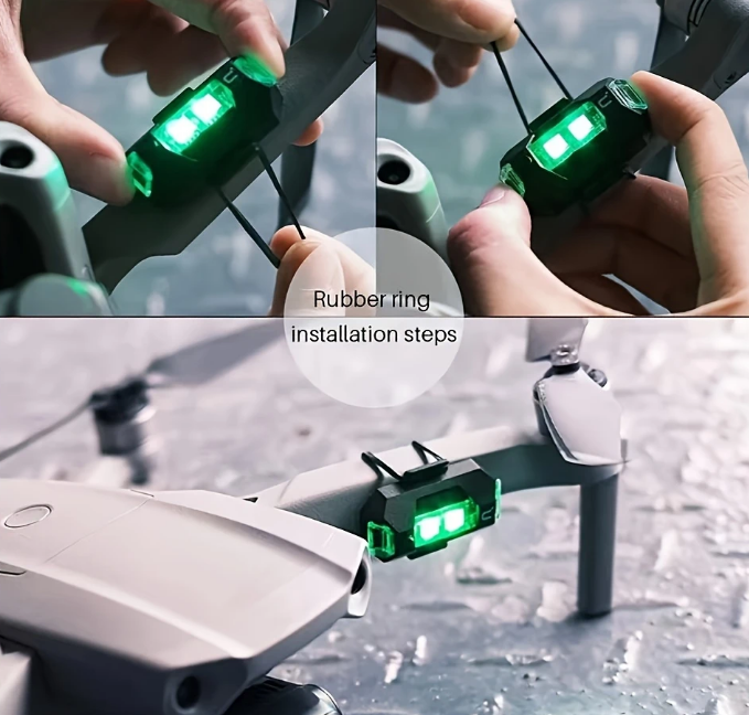Yedi Renkli LED Drone Işığı – Şarjlı, Uyarı ve Gösteri Işığı | Drone, Bisiklet