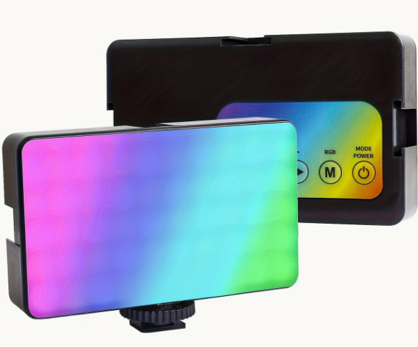 Taşınabilir RGB LED Video Işık Paneli – Tam Renkli, Şarjlı