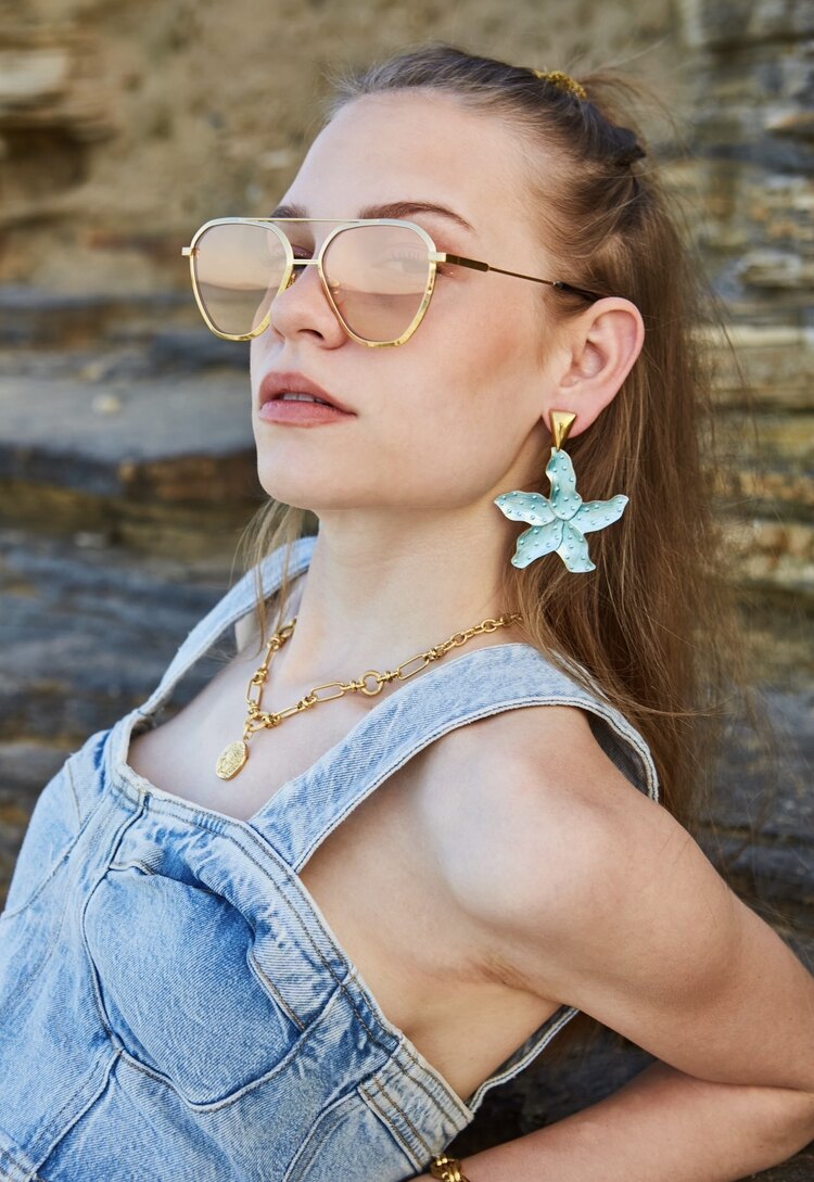 Floral (blue)