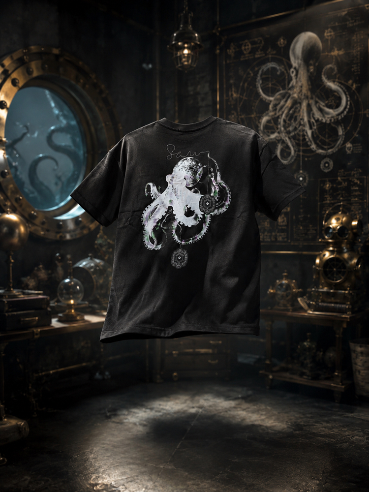 The “Octopus & Pendant” Noir T_shirt