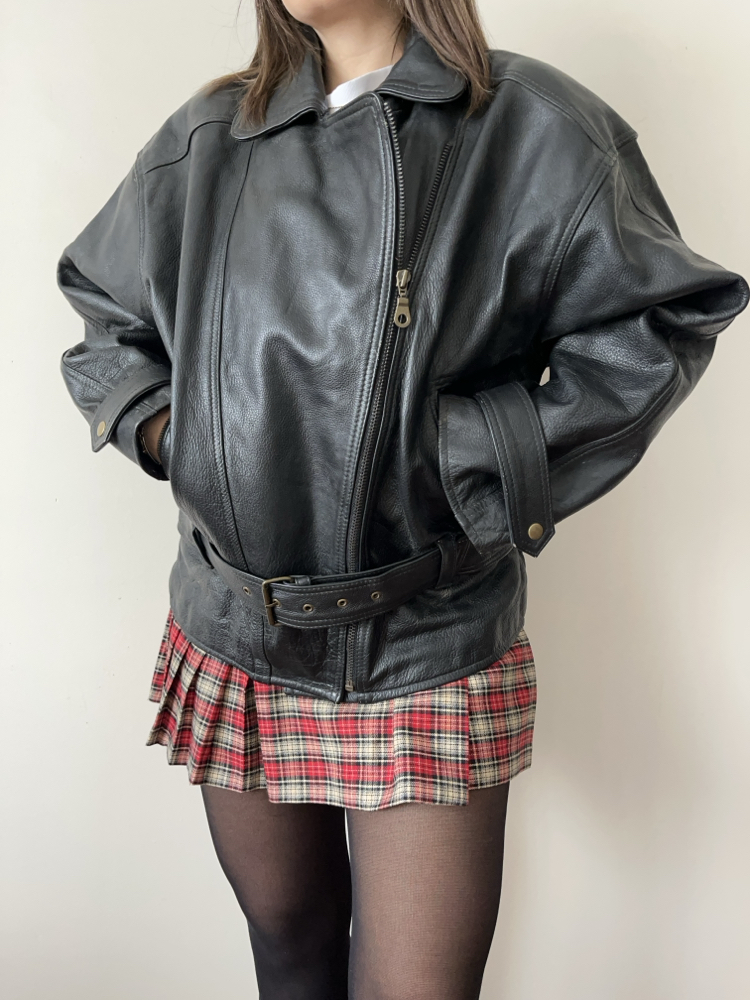 Vintage 90’s Bomber Hakiki Deri Ceket