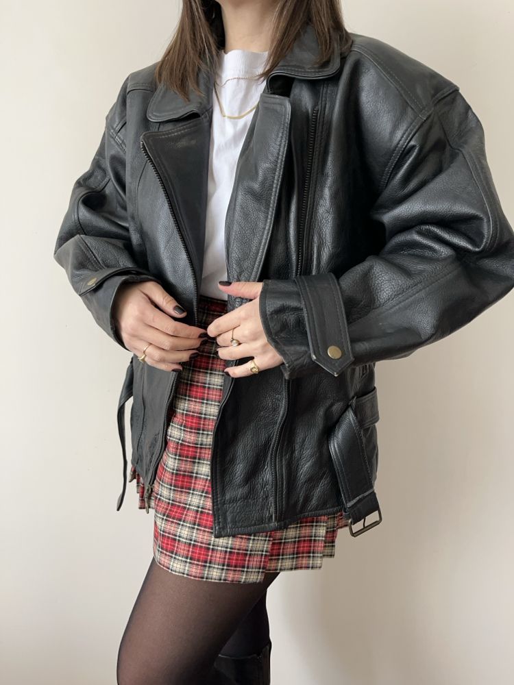 Vintage 90’s Bomber Hakiki Deri Ceket