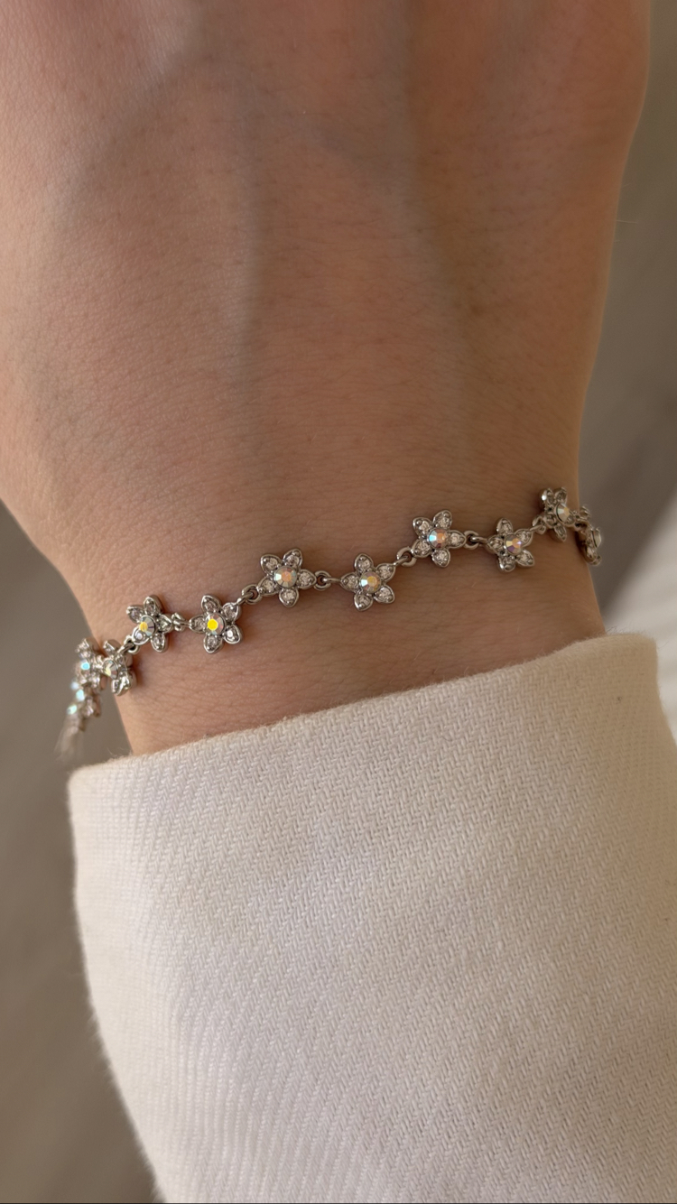 Xuping Silver sıra çiçek bileklik