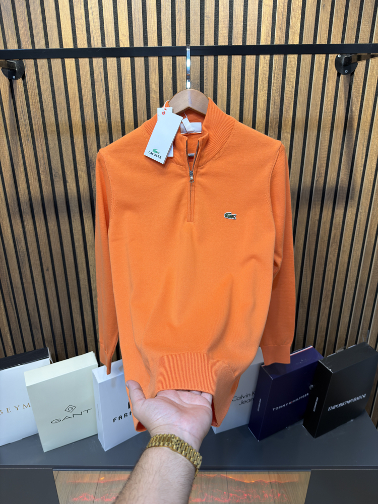 Lacoste Yarım Fermuarlı Kazak