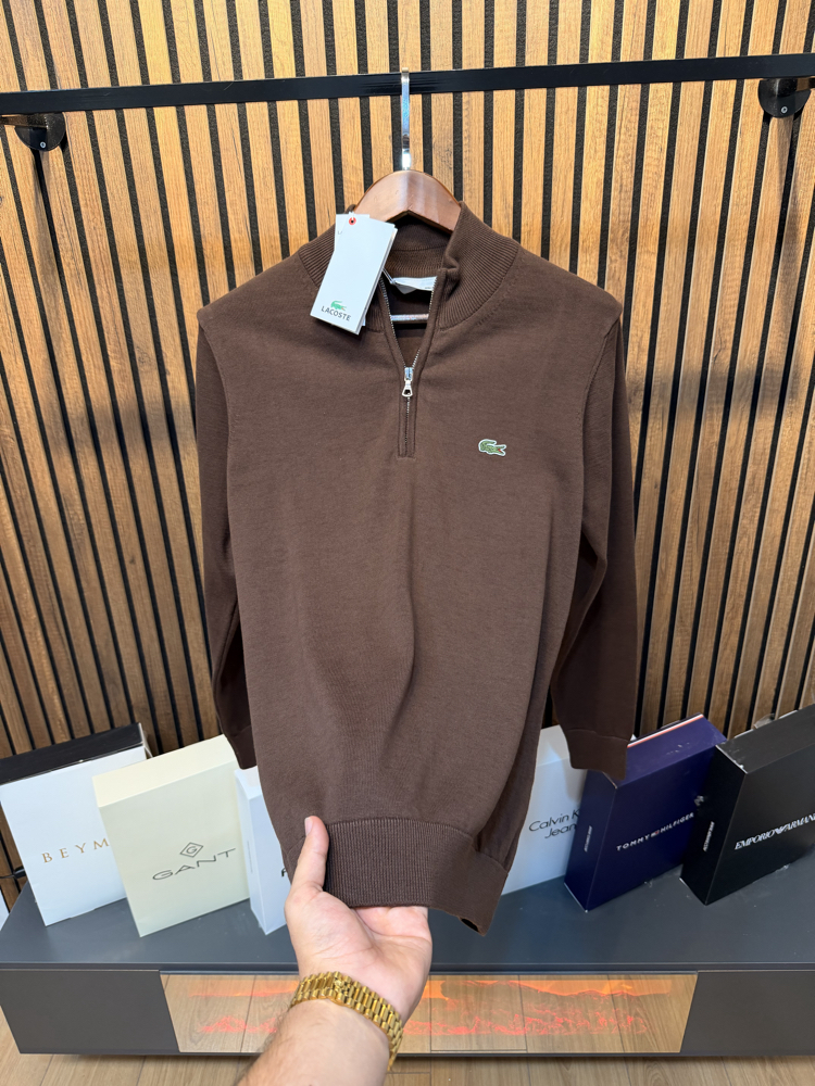 Lacoste Yarım Fermuarlı Kazak