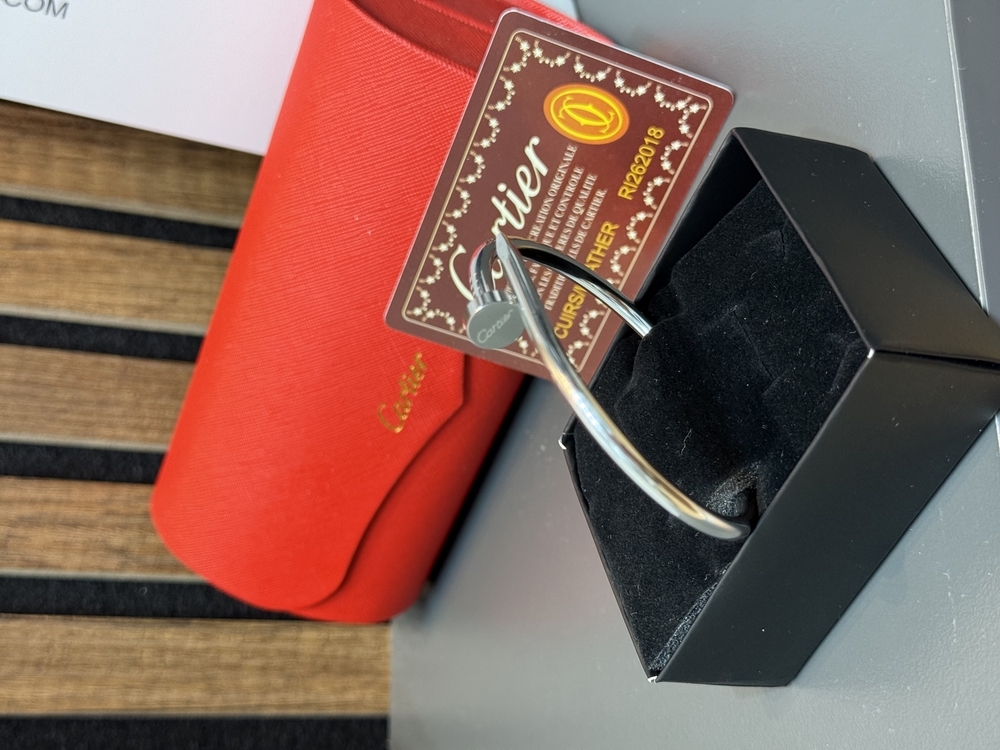 Cartier İthal Çivi Bileklik Gümüş Renk