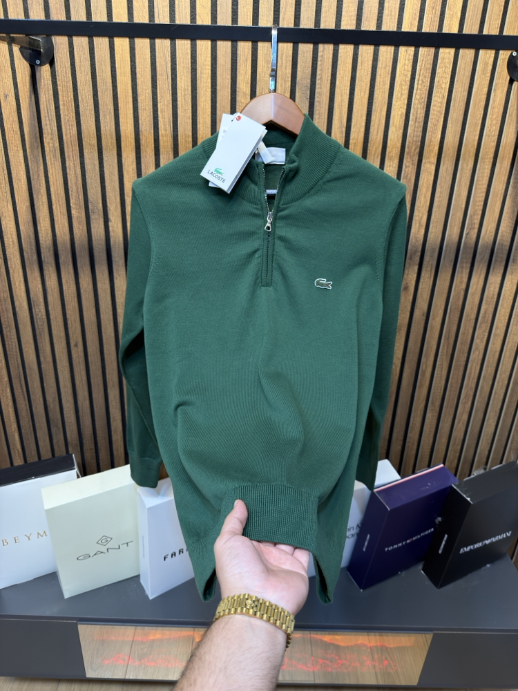 Lacoste Yarım Fermuarlı Kazak