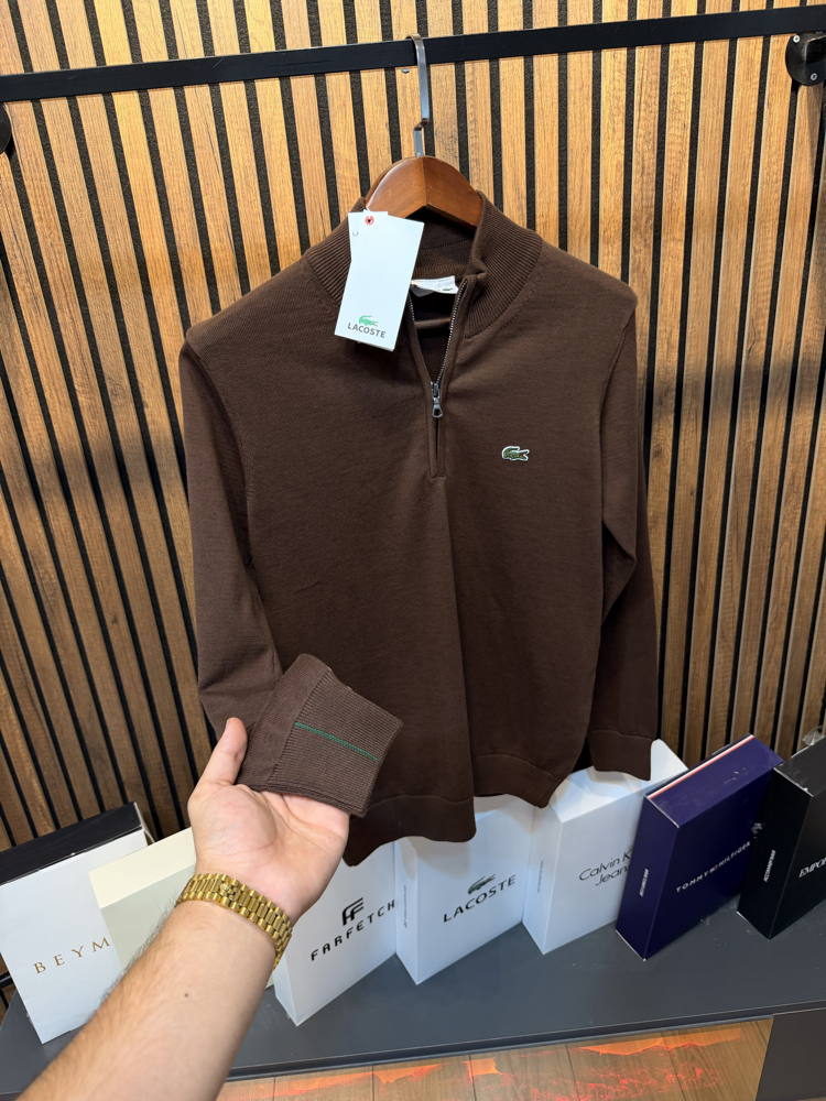 Lacoste Yarım Fermuarlı Kazak