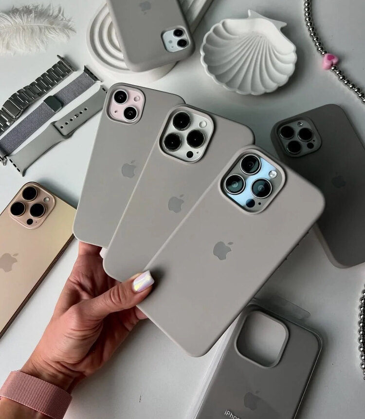 Apple Silicone Case — Natural titanyum 