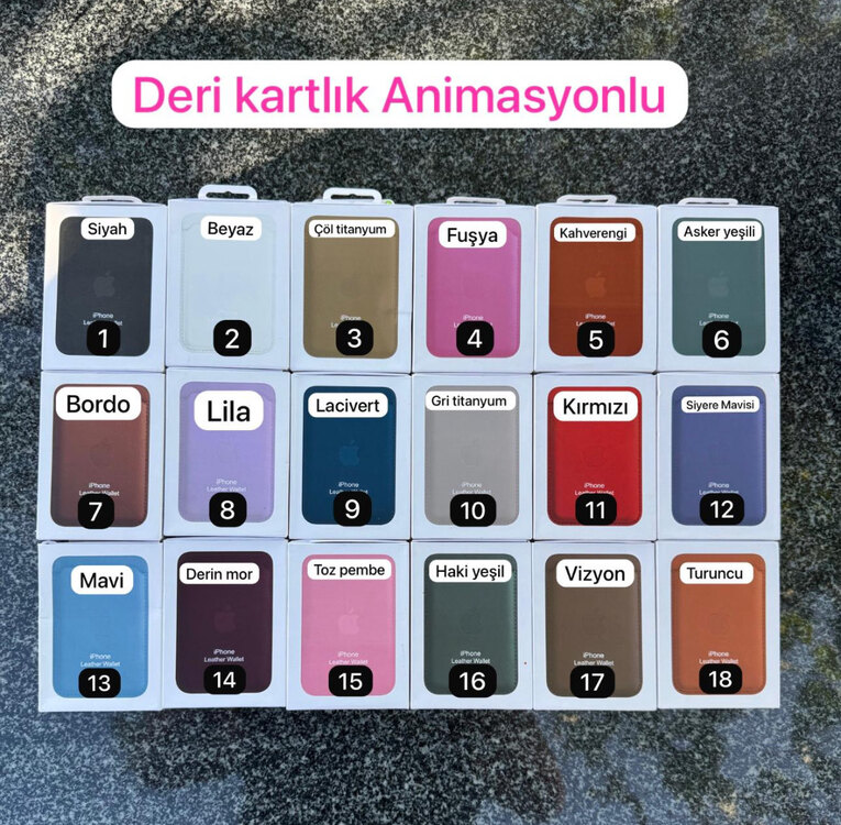 Magsafe Destekli Deri Cüzdan- Renk seçimi yapınız!