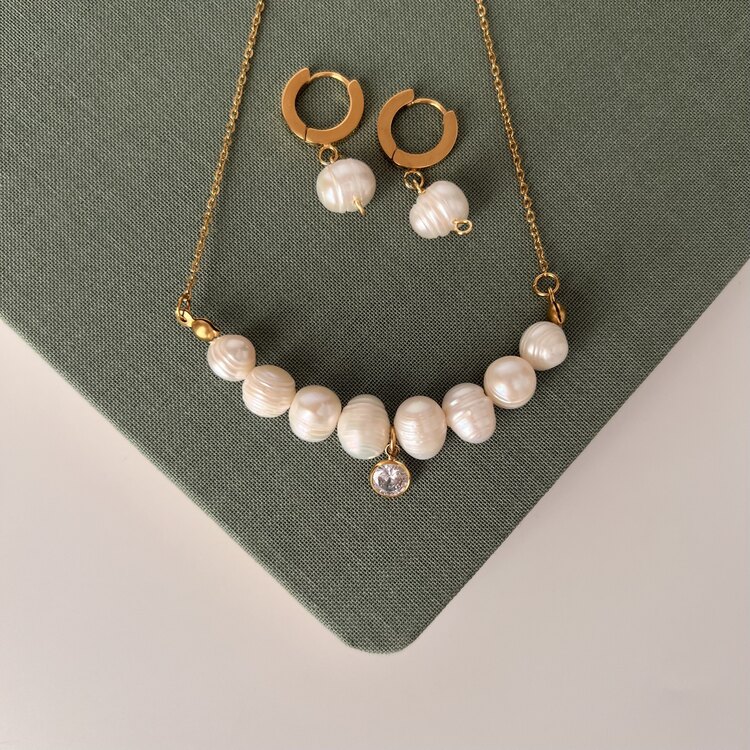 Taşlı İnci Set