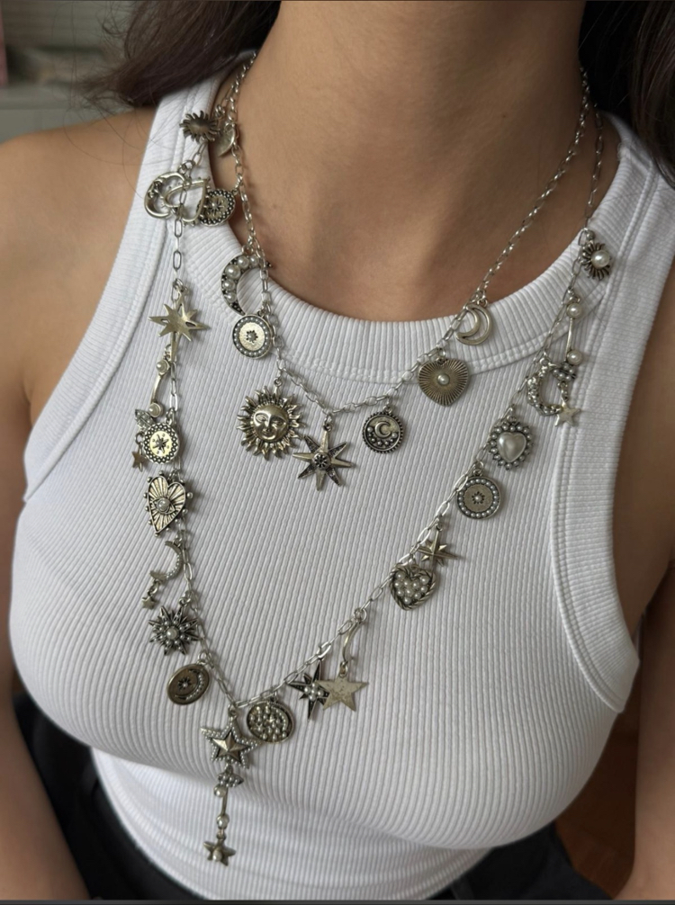 Charm uzun kolye