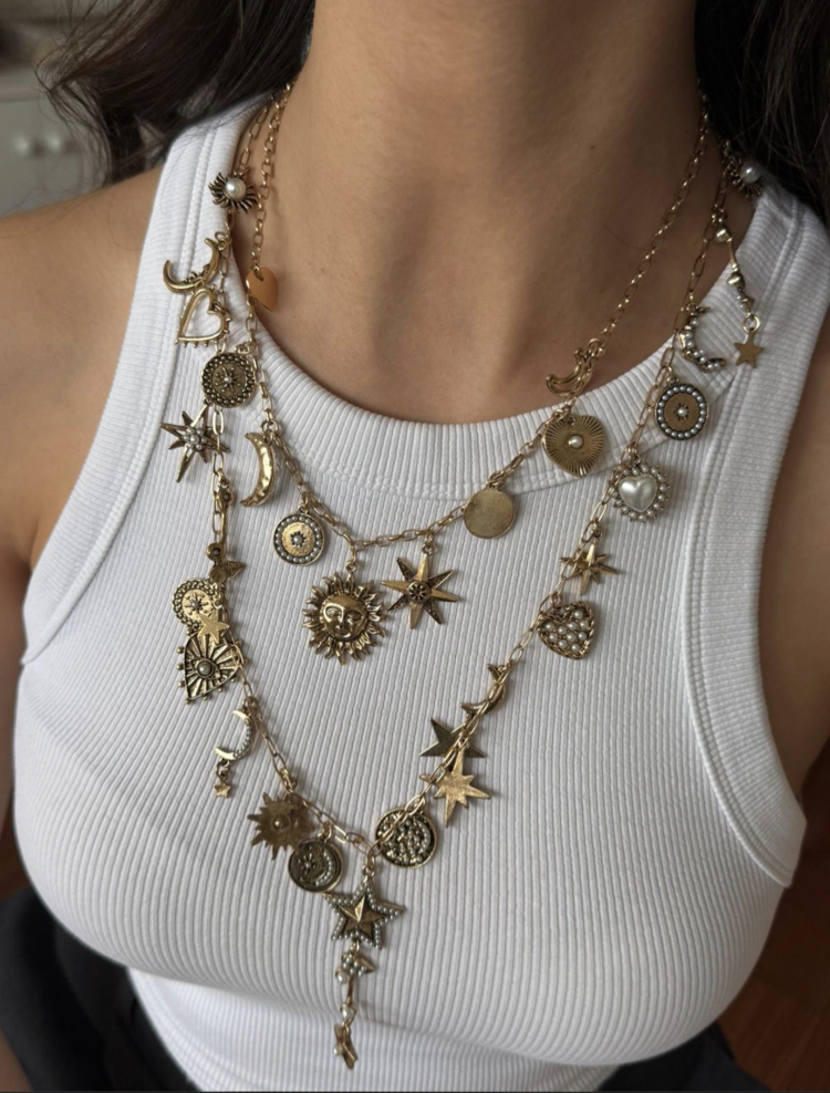 Charm uzun kolye