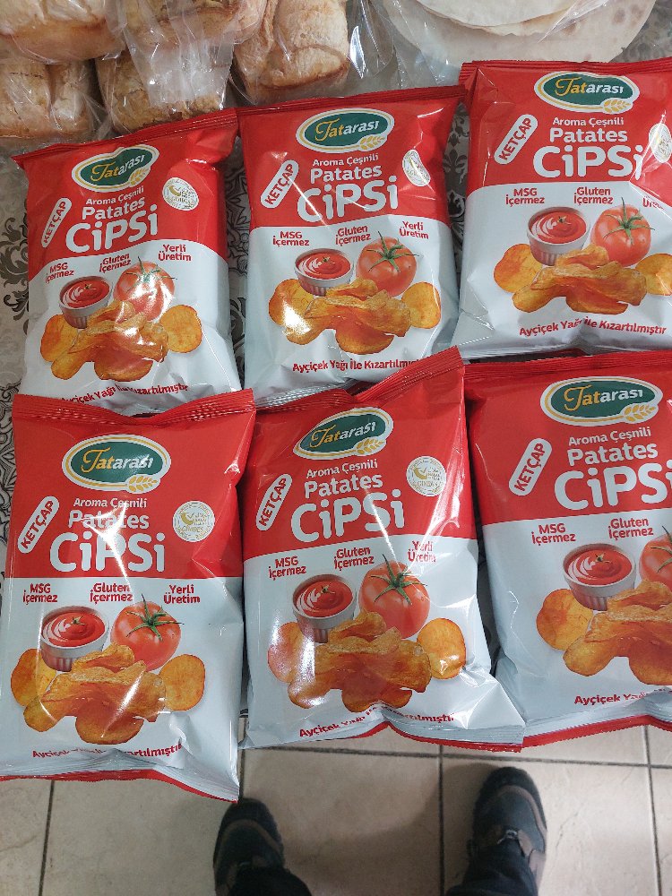 glutensiz tatarası ketçaplı patates cipsi