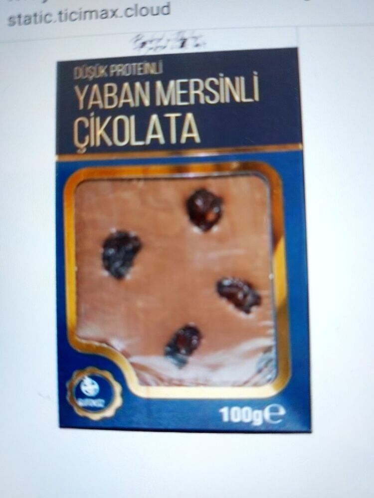 mayalı hane düşük proteinli yaban mersinli çikolata 100 gr