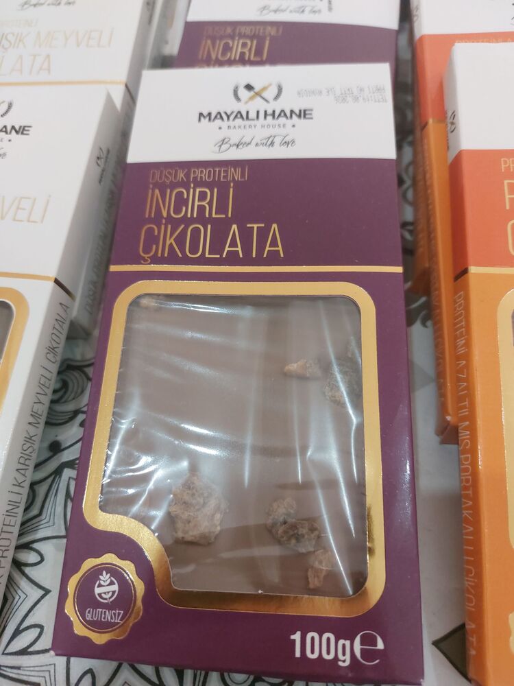 mayalıhane düşük proteinli İncirli çikolata100g