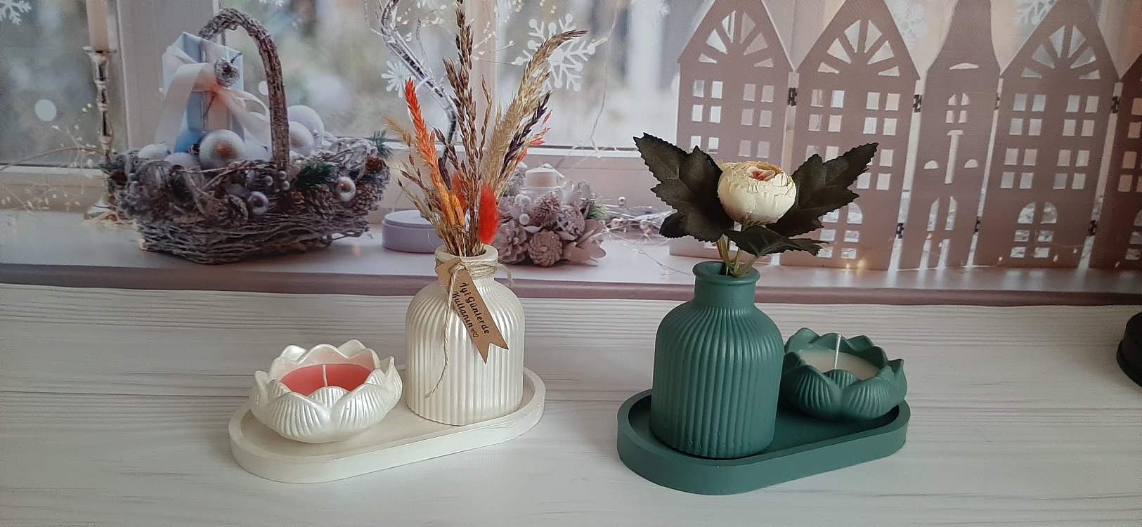 KD344- Vazo Mum Set