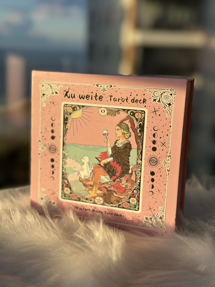 Xu Weite tarot seti-pembe yaldızlı kartlar