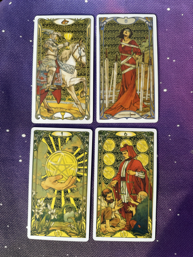 Golden Art Nouveau Tarot (metal kutu)
