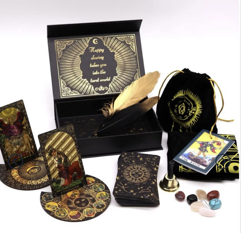 Gold Foil orijinal dev tarot seti 